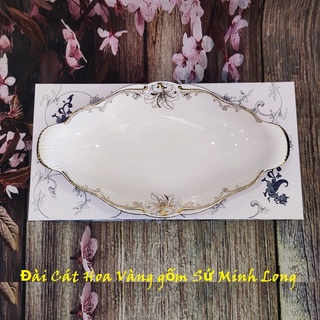 Dĩa trưng trái cây sứ Minh Long - dĩa trưng trái cây gốm sứ Minh Long