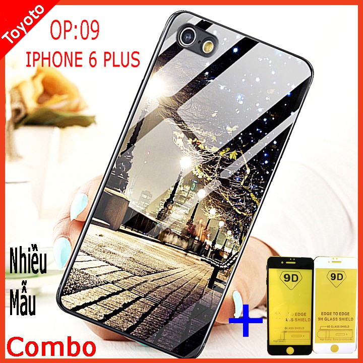 COMBO ốp lưng IPHONE 6 PLUS sang trọng, trẻ trung (TẶNG KÈM 1 kính cường lực full màn hình) TOYOTO