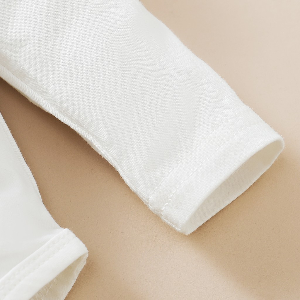 Bộ trang phục 3 món MIKRDOO áo liền thân cotton tay dài in chữ cái quần in hoa và băng đô mùa thu cho bé gái sơ sinh