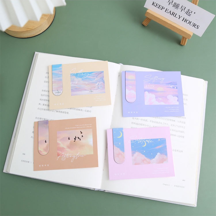 Kẹp Đánh Dấu Trang Sách Từ Tính Hình Đám Mây Biển Xinh Xắn