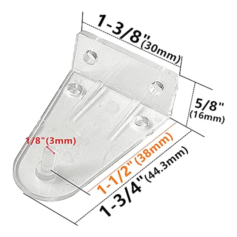 Aoto Set 10 Kẹp Giữ Điểm Mù Bằng Nhựa Trong Suốt Kích Thước 2 Inch