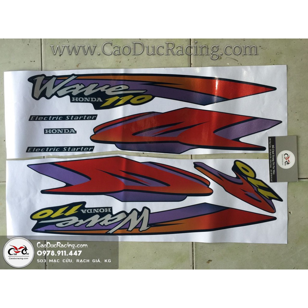 Tem wave thái 110 - DECAL CAMAY KIM TUYẾN ÁNH KIM