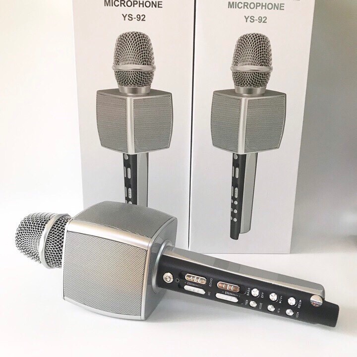 [TẶNG KÈM CHÂN MICRO]  Micro Karaoke Bluetooth YS92 hát karaoke sân khấu, karaoke gia đình, chất lượng thu giọng tốt