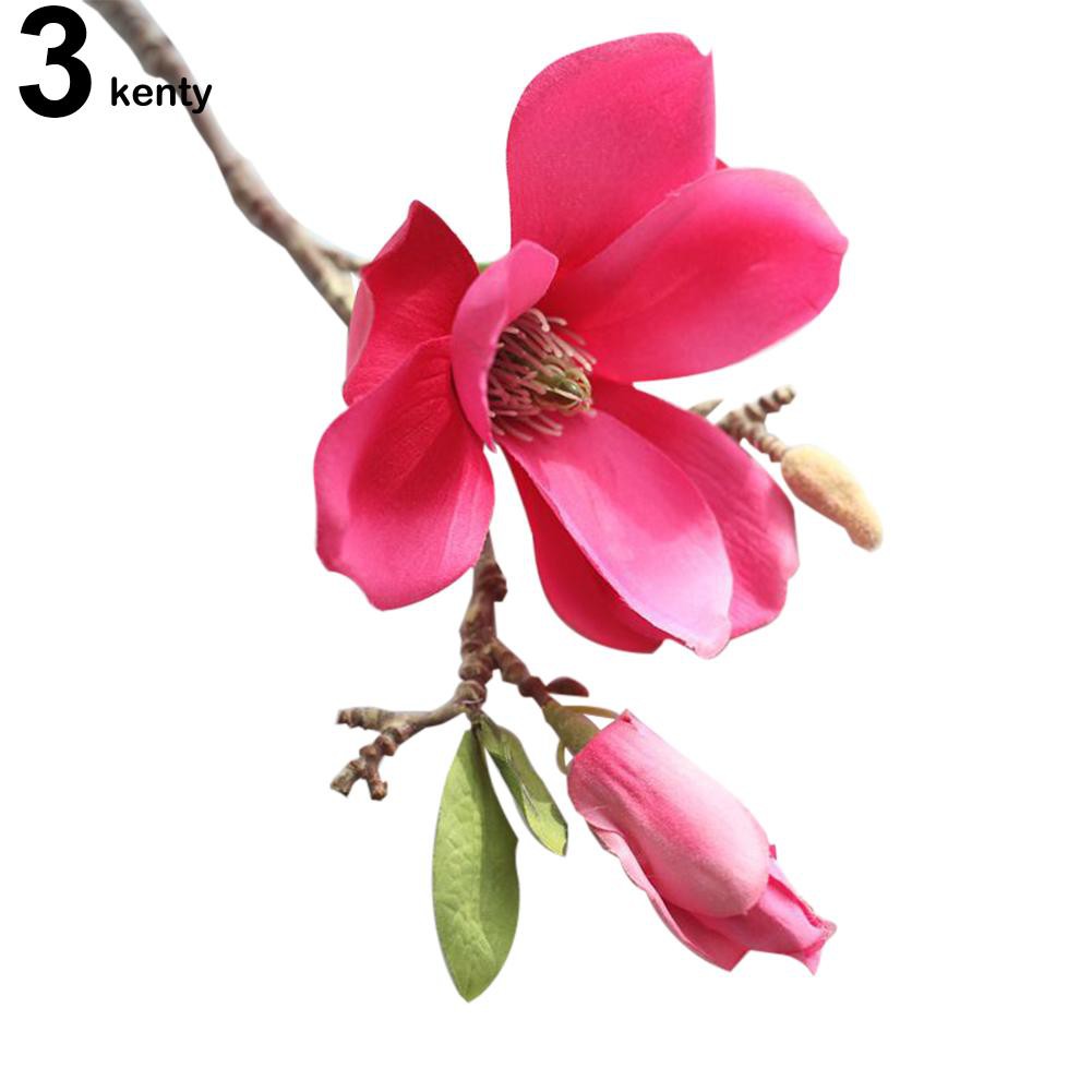 KT★1 Pc Artificial Magnolia Fake Flower Bud Bridal Wedding Home Cafe Store Decor