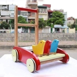 Xe gỗ tập đi 3 con chim dành cho bé yêu
