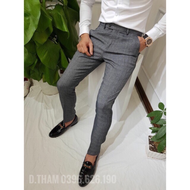 QUẦN TÂY ÂU NAM XÁM KẺ CARO MẪU MỚI NHẤT | BigBuy360 - bigbuy360.vn