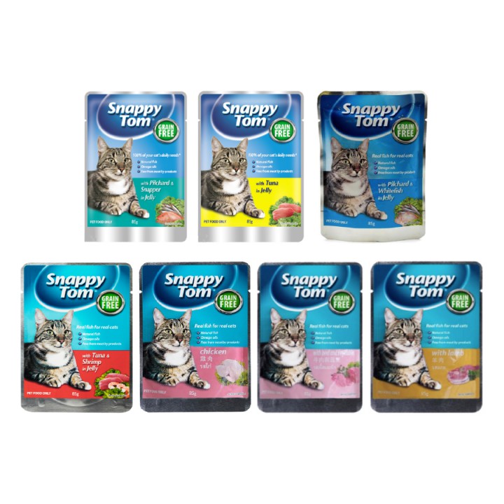 Xốt  Cho Mèo Snappy Tom Gói 85g - Thức Ăn Dạng Ướt Cho Mèo