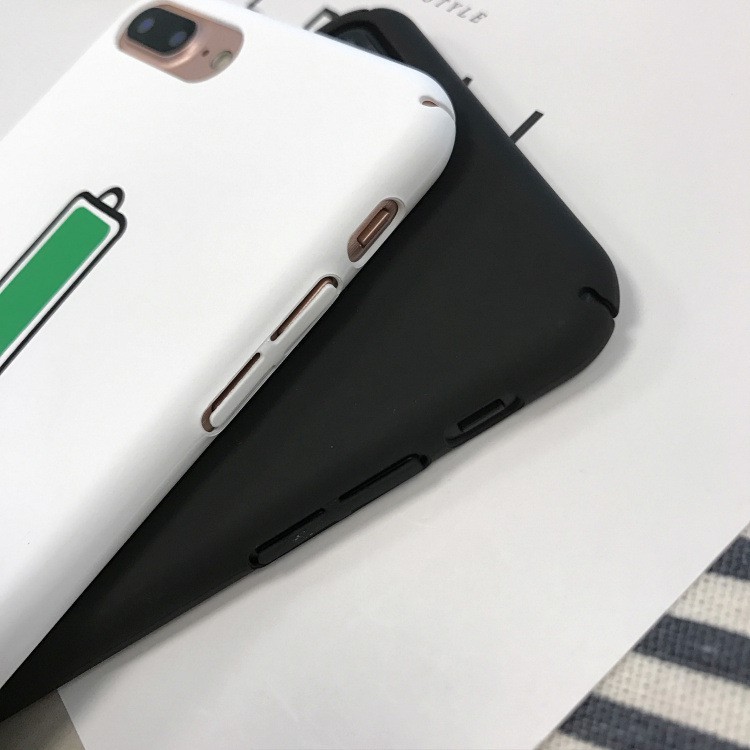 Ốp điện thoại nhựa cứng cho iPhone 6 6s 7 8 Plus 8Plus màu trắng và đen