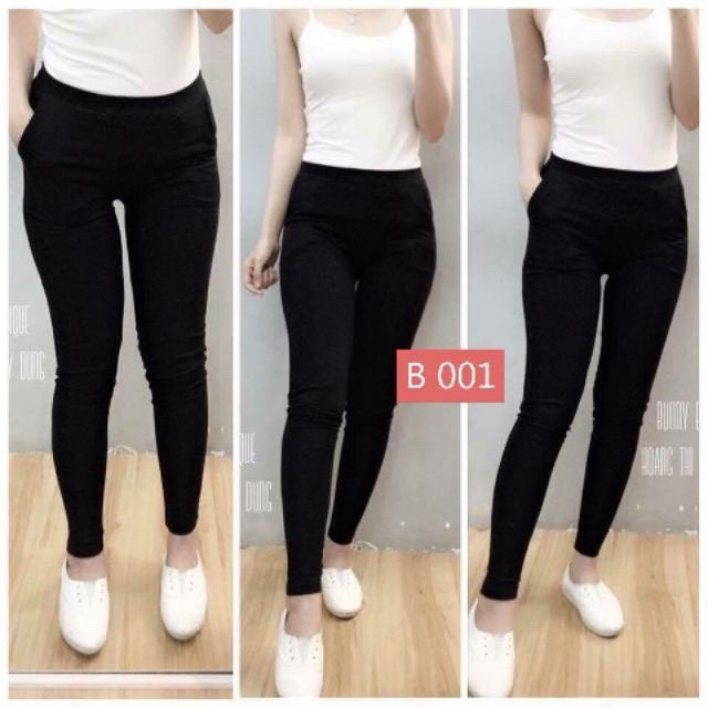 Quần legging nữ siêu co giãn có 2 màu đen và xám