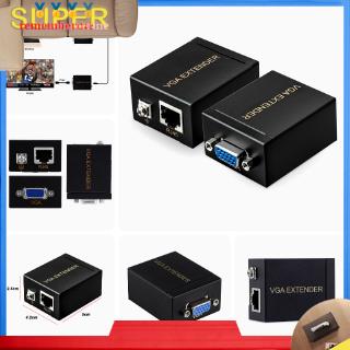 [rememberme]Amazingdeal RJ45 To VGA Signal Extender 60M Transmitter Receiver Adapter
