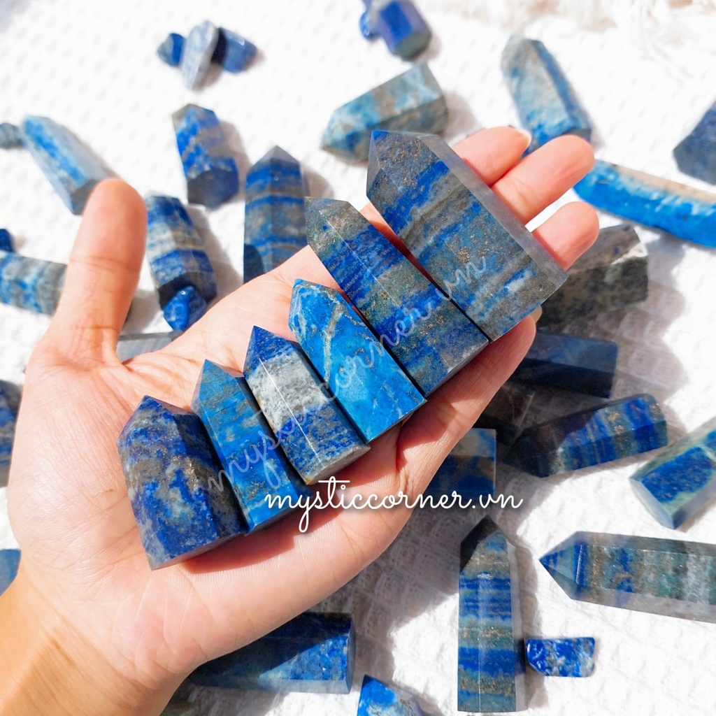 [mini 3 - 5cm] Trụ đá Lapis Lazuli ( ngọc lưu ly ) dùng thanh tẩy Tarot, Reiki, thiền định, phong thủy