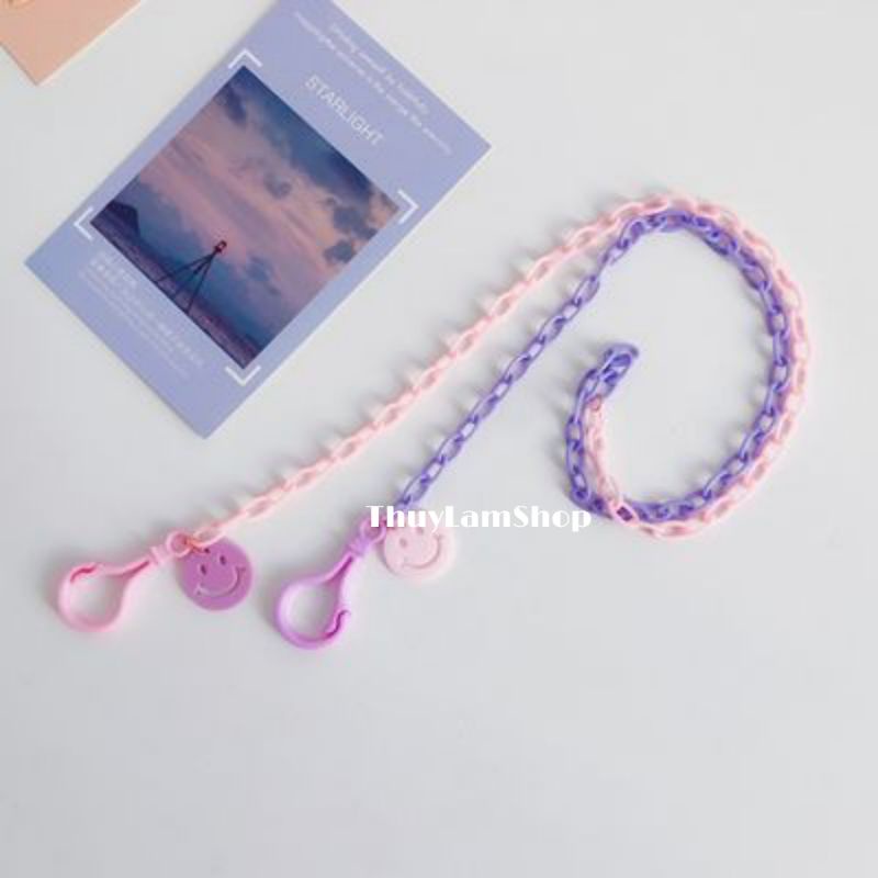 Dây đeo trang trí khẩu trang/mắt kính chống rớt gắn mặt cười thời trang tiện lơi
