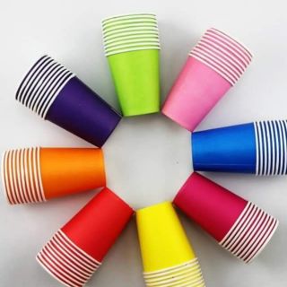 Ly giấy màu 10 cái