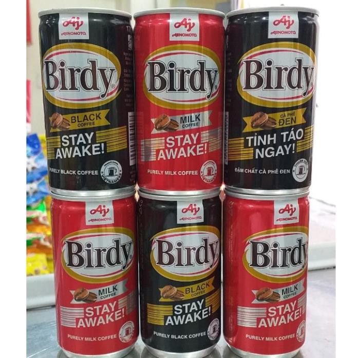 CÀ PHÊ ĐEN/ SỮA BIRDY LON 170ML