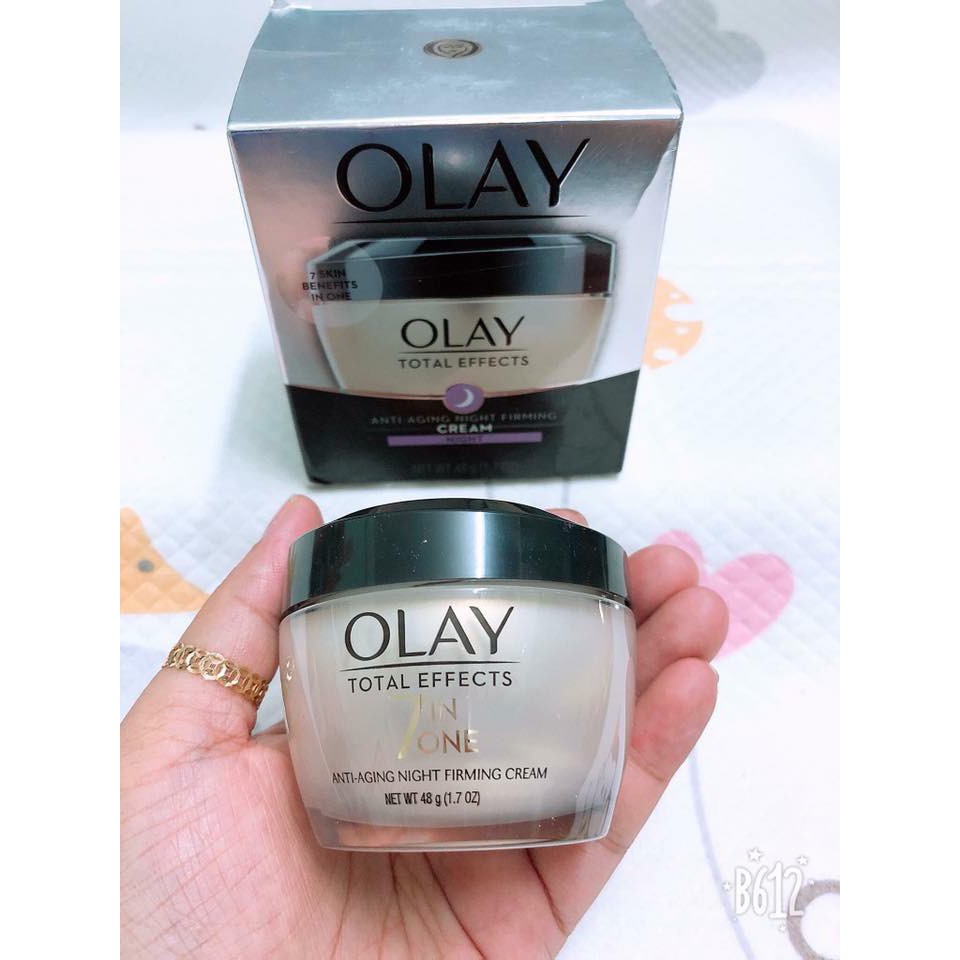 KEM DƯỠNG CHỐNG LÃO HÓA OLAY TOTAL EFFECTS 7IN1 ANTI AGING NIGHT FIRMING CREAM 48G NHẬP KHẨU CHÍNH HÃNG - 4674