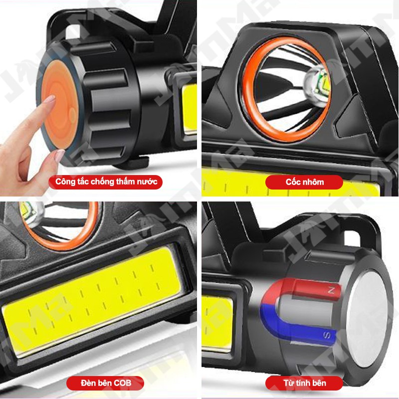 Đèn pin sạc đội đầu kích thước nhỏ đa dụng