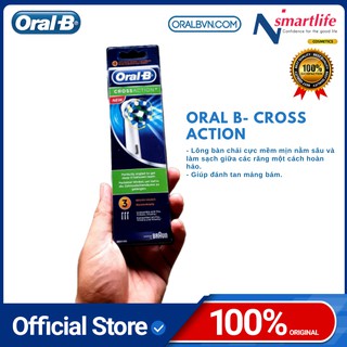 Đầu bàn chải điện Oral B thay thế CROSS ACTION giúp đánh tan mảng bám