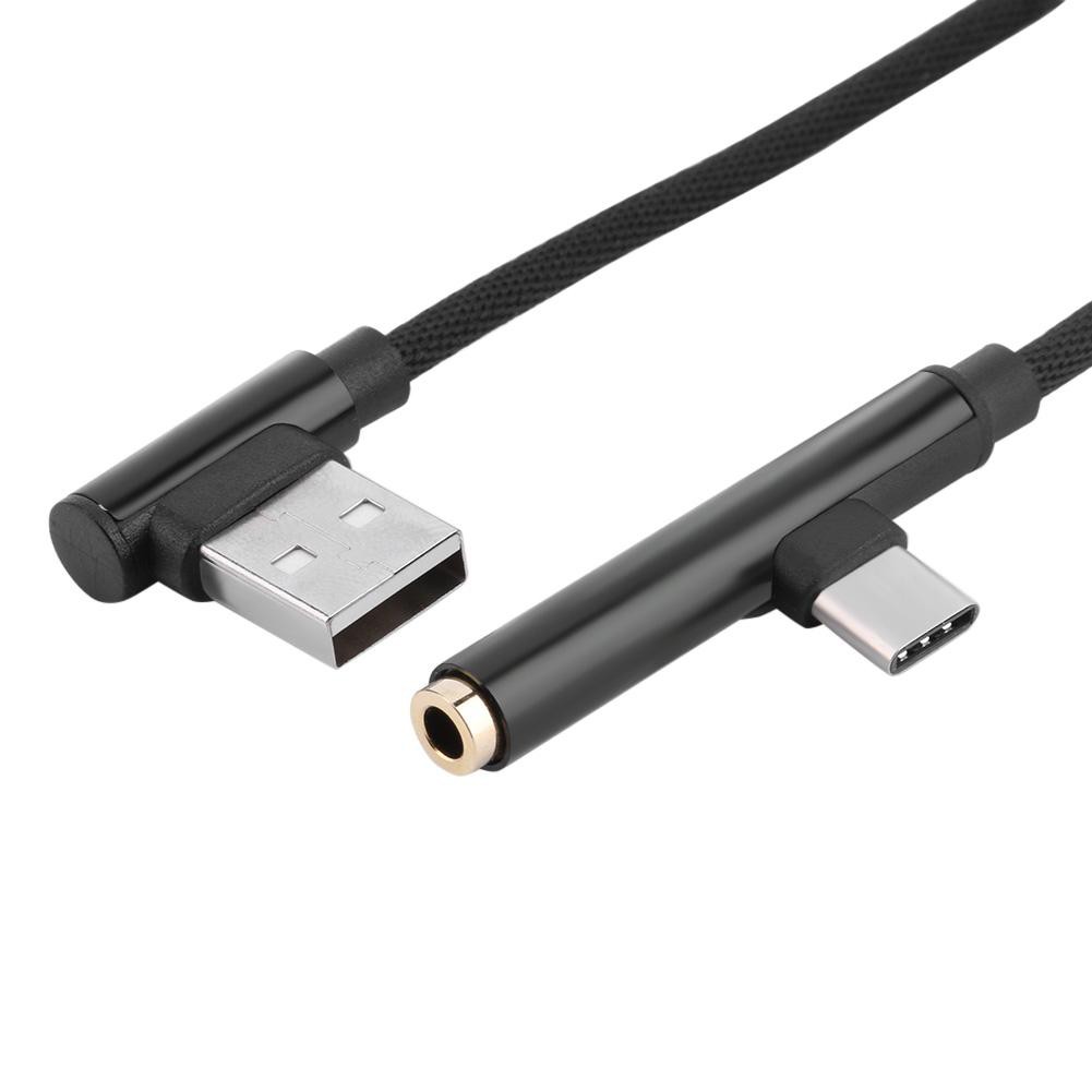 1m/3.2ft USB to Type-C 3.5mm Headphone Ja Charing Data Cable for Xiaomi 6