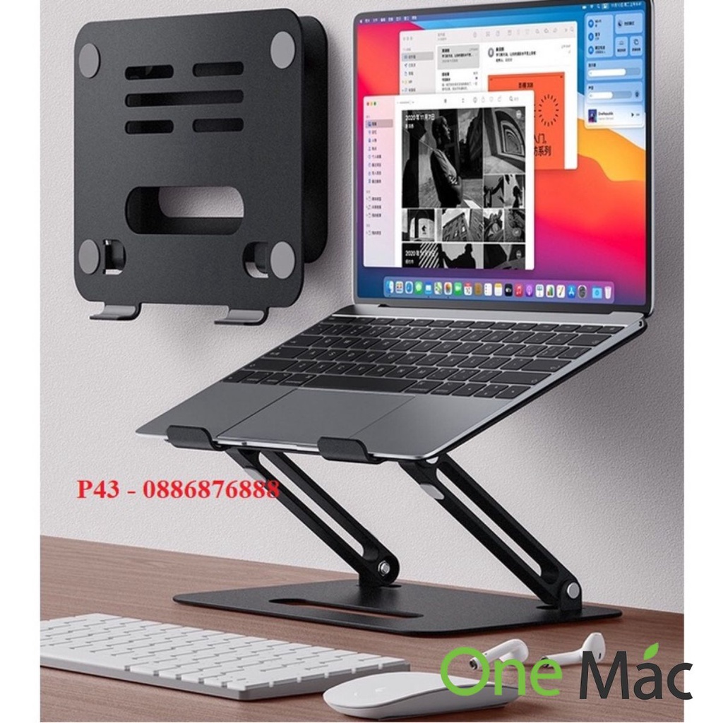 Giá Đỡ Laptop Stand tản nhiệt notebook Macbook máy tính xách tay hợp bằng kim nhôm cao cấp có thể tháo rời P43