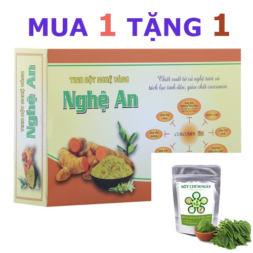 (SALE) Mua 1kg tinh bột nghệ vàng tặng 1kg bột chùm ngây