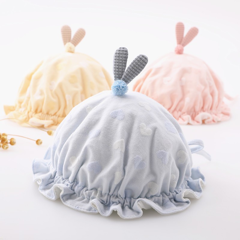 Mũ cotton Thu Đông Dễ Thương Cho Bé Gái 0-3 - 6 Tháng Tuổi