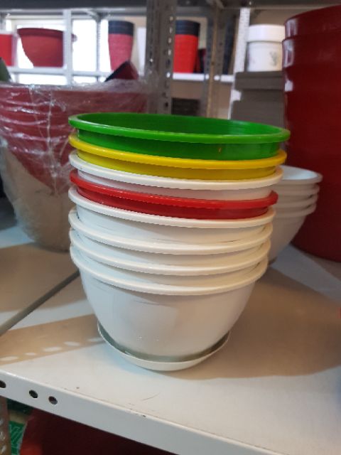 [Chính hãng] Chậu nhựa treo siêu đẹp kèm đĩa hứng phía dưới  nhựa atp nhiều màu siêu đẹp