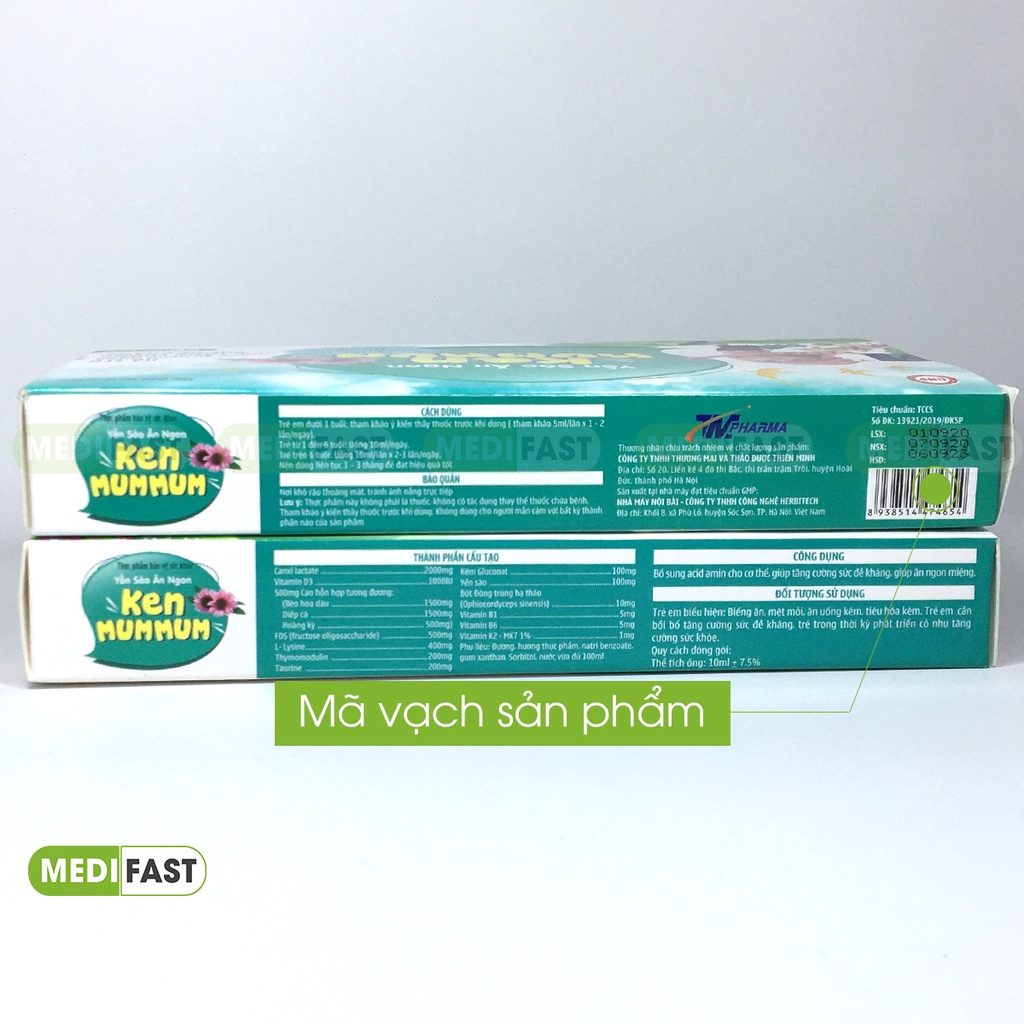 Yến sào ăn ngon giúp bé ăn ngon miệng, ngủ ngon không quấy khóc ban đêm, tăng đề kháng - Hộp 20 ống Yến xào