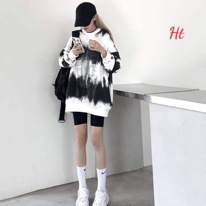 Áo nỉ đen trắng LOS H2