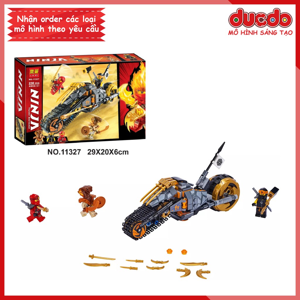 LARI 11327 Lắp ghép Ninjago Dirt Bike của Cole - Đồ chơi Xếp hình Mô hình Super Heroes 70672 BELA