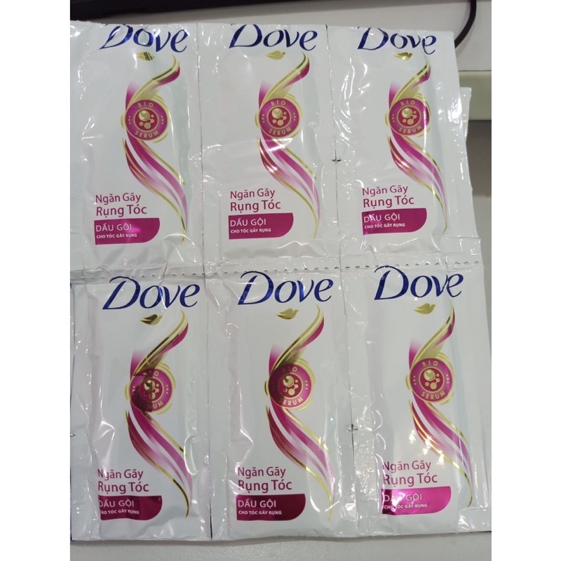 Dầu gội Dove hương hoa thiên nhiên, óng mượt tự nhiên 6g( 10 Gói)