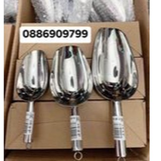 Môi súc đá Inox, Mui múc đường, đồ khô các size chất liệu Inox