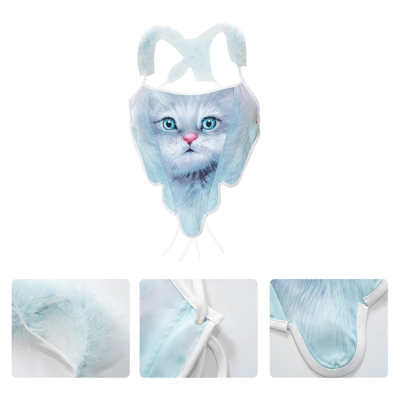 Áo Lót Corset Không Tay In Họa Tiết Mèo Phong Cách Punk Cổ Điển Dành Cho Nữ