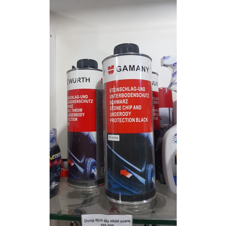 Sơn phủ gầm - Sơn chống gỉ sét -chống ồn WURTH 1000 ml - nhập khẩu ĐỨC