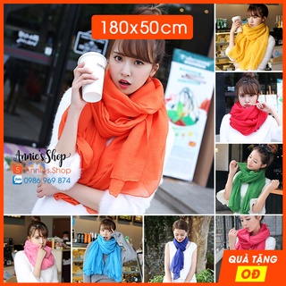 Khăn choàng cổ cotton HM chất đũi thô làm đồng phục, chụp kỷ yếu, làm quà tặng, ... Sỉ SLL inbox KH046