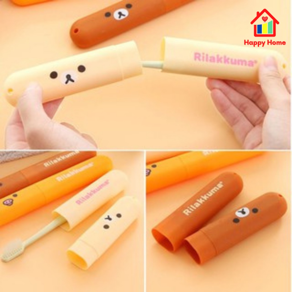 Hộp đựng bàn chải đánh răng du lịch hình gấu Rilakkuma