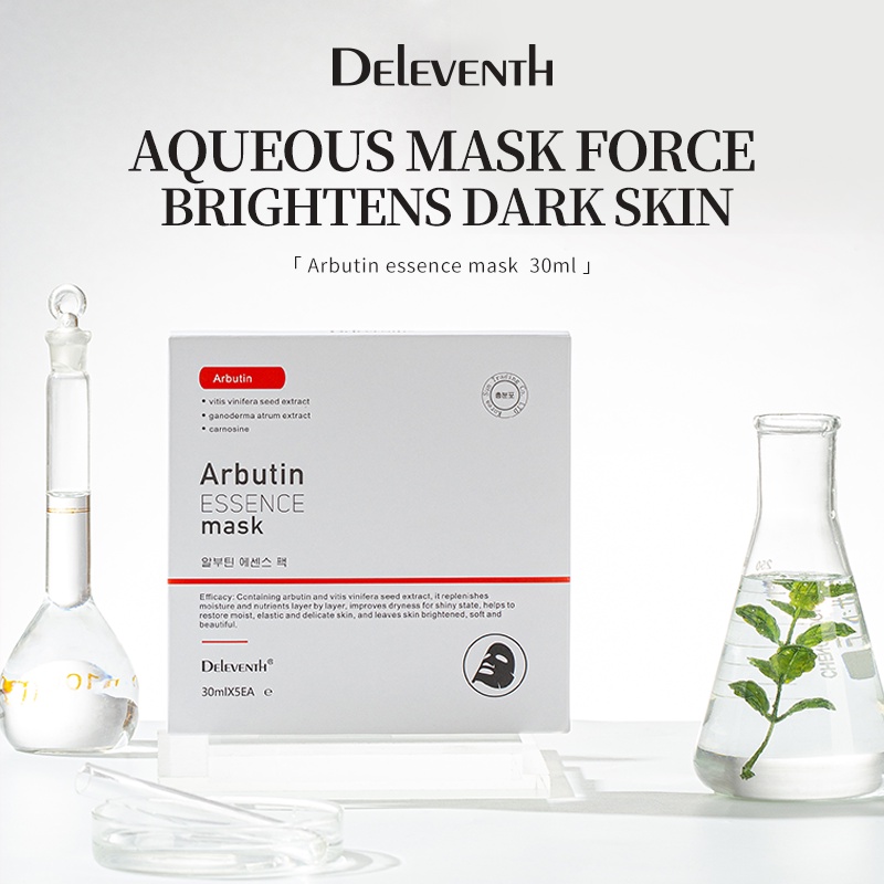 Bộ sản phẩm DELEVENTH Arbutin Axit Amin sữa rửa mặt làm sạch sâu dưỡng ẩm kiểm soát dầu 30ml 100ml