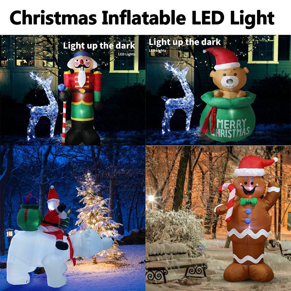 LET Đồ Chơi Mô Hình Ông Già Noel Có Đèn LED Và Phích Cắm EU / US / UK / AU