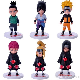 Bộ 06 mô hình nhân vật naruto cao 8-12cm