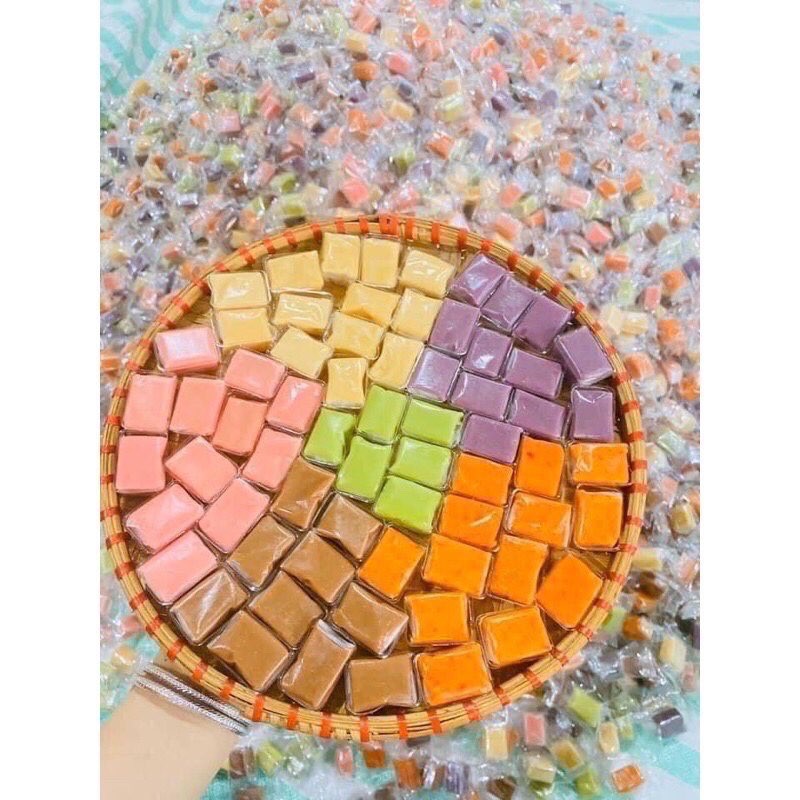 0.5KG KẸO DỪA DẺO BẾN TRE MIX VỊ SIÊU NGON ĂN LÀ NGHIỀN