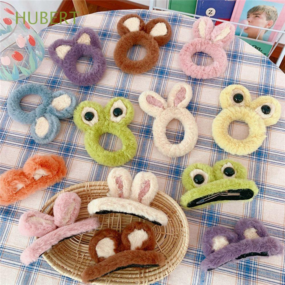 Dây buộc tóc co giãn hình tai thỏ hoạt hình có thể điều chỉnh phong cách Hàn Quốc cho nữ