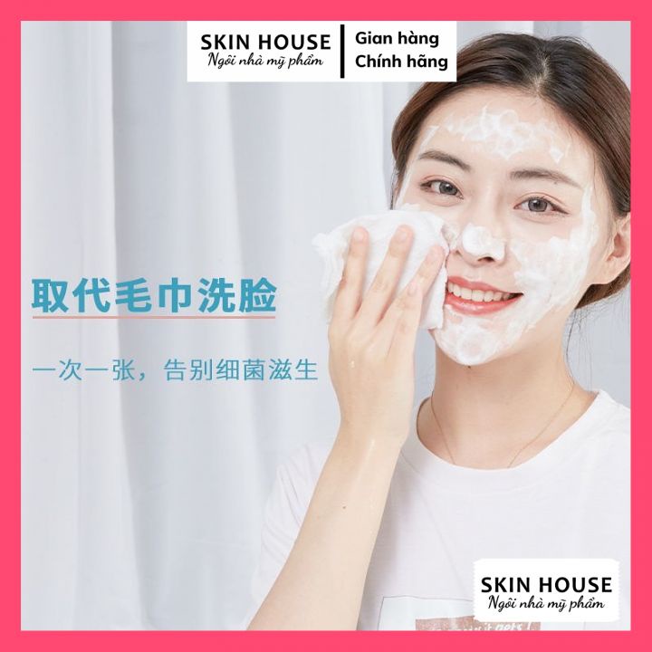 Khăn Mặt Khô Dùng 1 Lần 100% Bông Tự Nhiên - Cuộn Khăn Mặt Tẩy Trang, Lau Mặt Khô, Ướt chất đẹp nhiều mầu