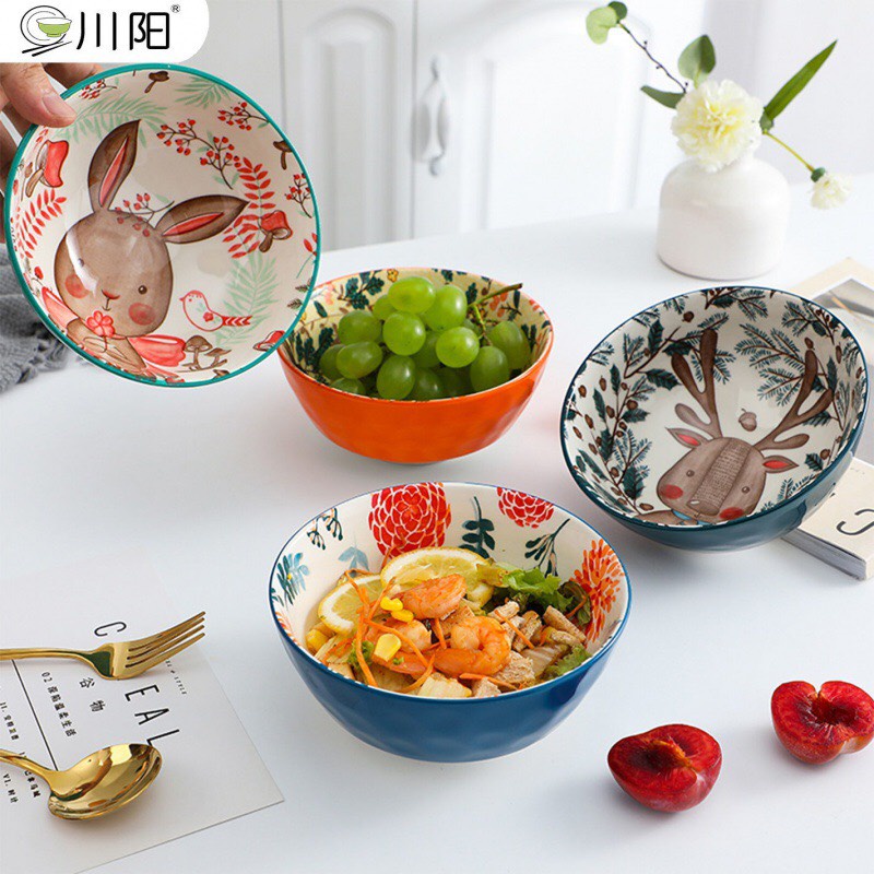Bát Sứ Bát Ăn Cơm Bộ Bát Đĩa Decor Bộ Chén Dĩa Sứ Dễ Thương Cute Cao Cấp V27