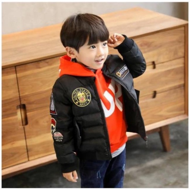 Áo khoác đại hàn bé trai 9 10 11 12 tuổi☑️ Áo bomber phao mùa đông size đại  25kg 30kg 35kg 40kg 45kg