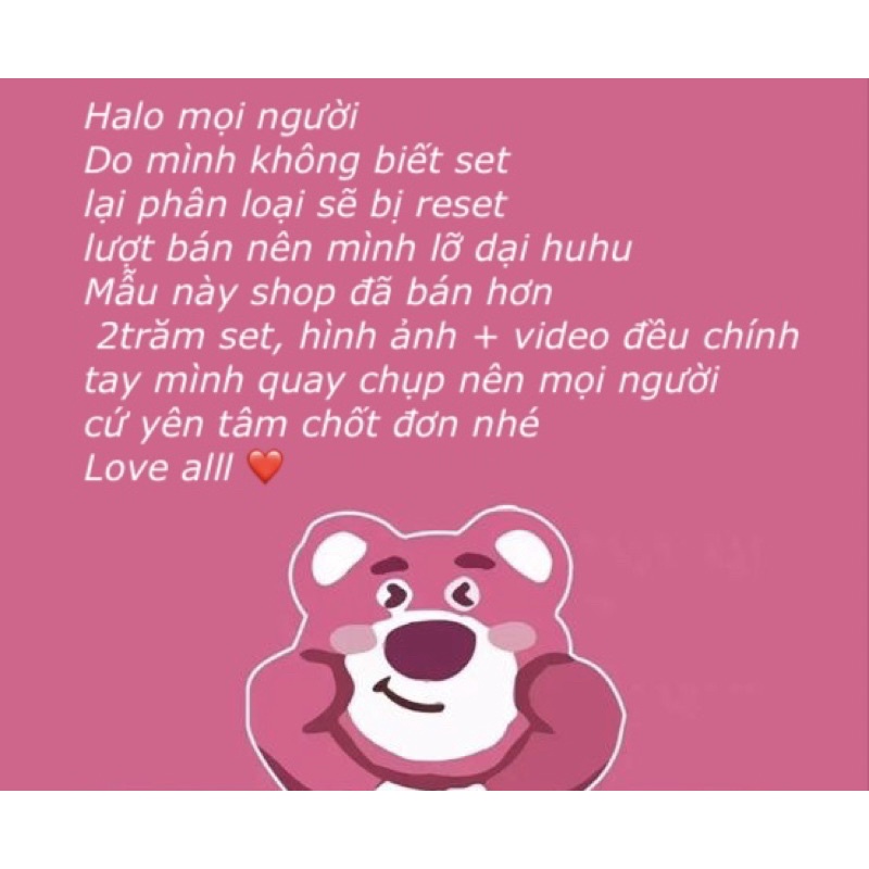 Set gấu dâu lotso hot hit