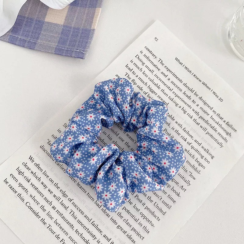Dây cột buộc tóc vải scrunchies gam màu pastel dành cho nữ