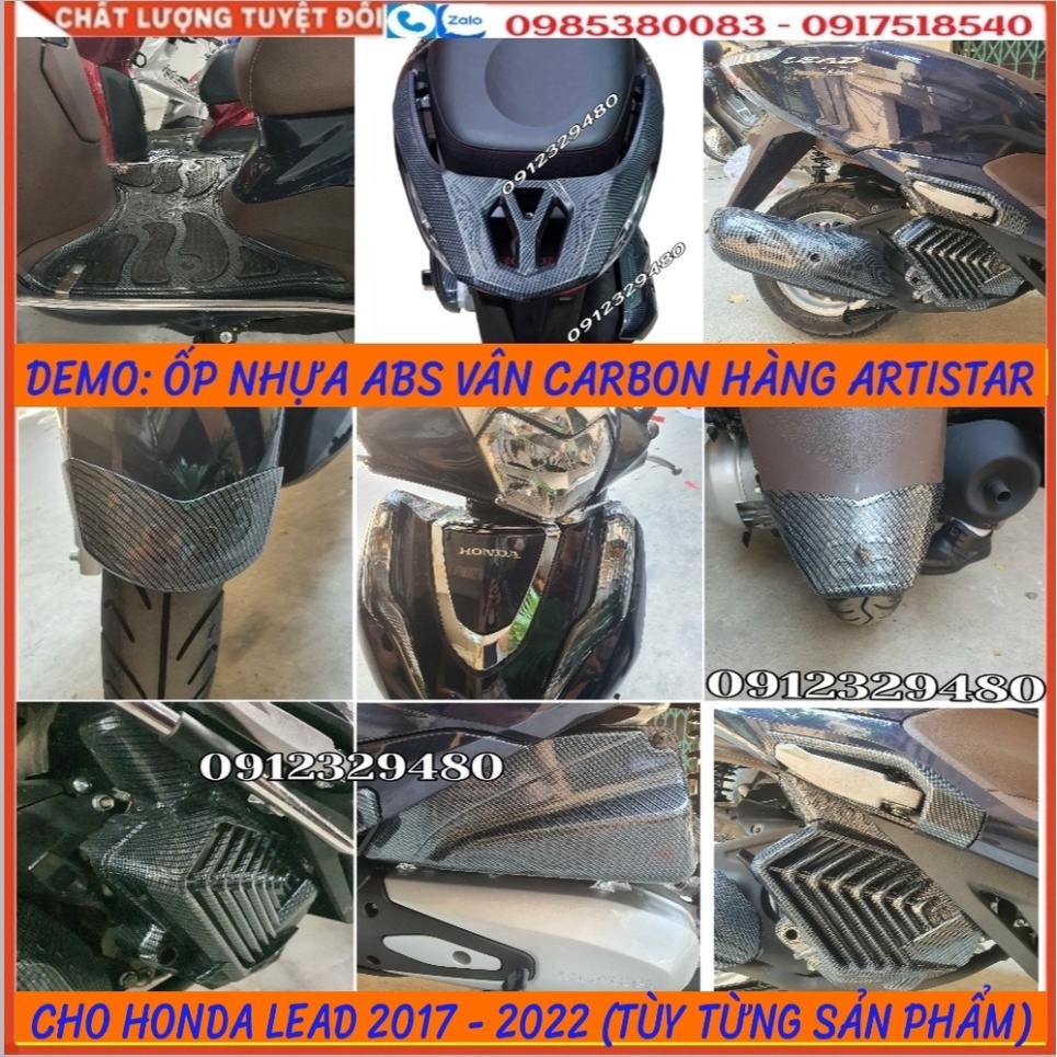 [Lead 2022 - Lead 2023] Bộ Carbon 07 Món (Giá Lẻ Từng Món) xịn Artistar Cho Honda Lead 2017 - 2023Ảnh thật Sp