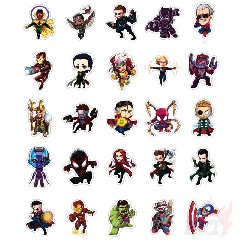 100Pcs/Set ❉ Marvel Superhero Giấy và decal dán tường A ❉ DIY Fashion Luggage Laptop Skateboard Doodle Decals Stickers