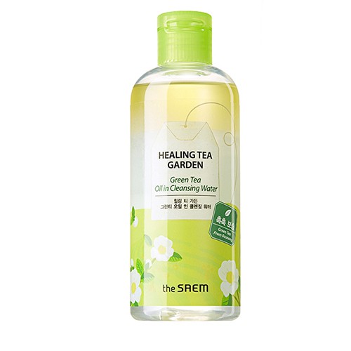 Tẩy Trang Dầu Nước Dành Cho Makeup The Saem Healing Tea Garden Green Tea Oil In Cleansing Water 300ml