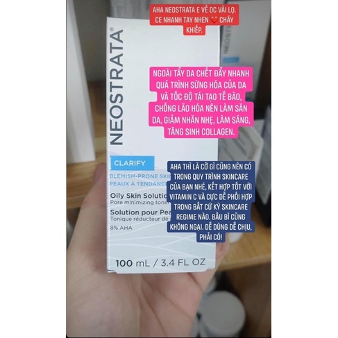 Toner Tẩy Da Chết Hoá Học NeoStrata AHA 8 Mẫu Mới 100ml