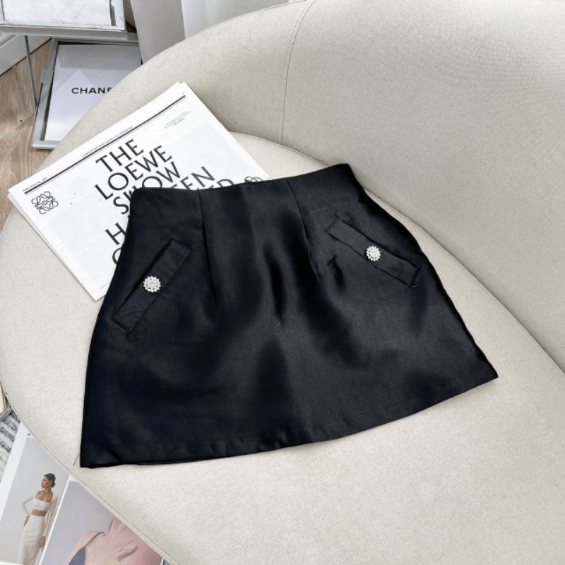 Chân váy chữ A tacta túi đá hàng QCL1